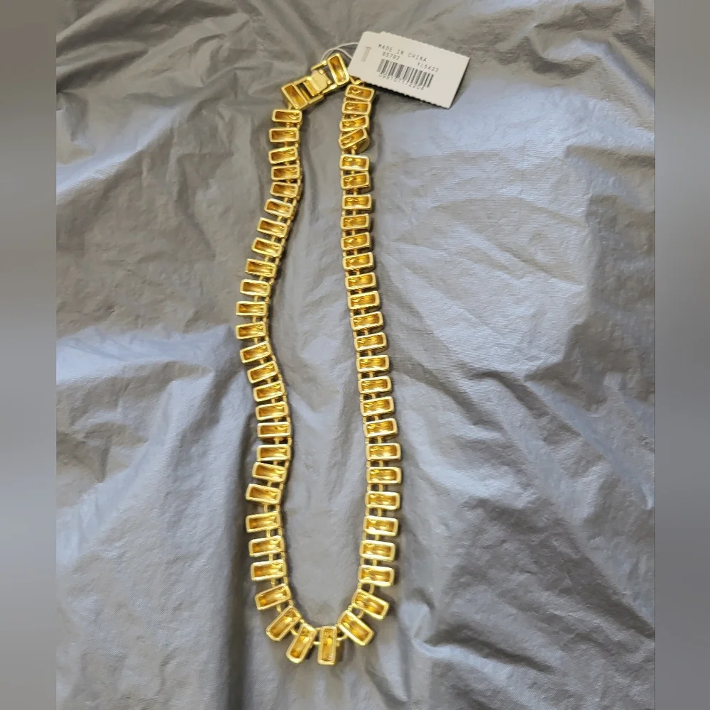 Jcrew Gold Ridged Necklace